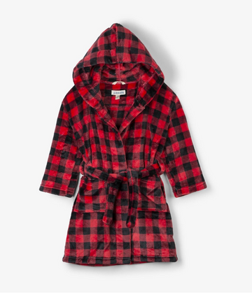 Buffalo Plaid Kids Fleece Robe